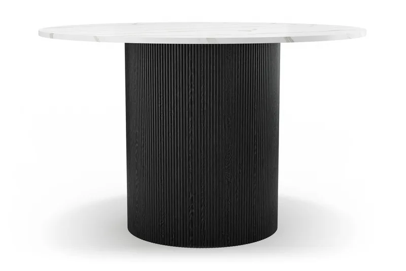 Uppveda Matbord 120 cm Rund - Svart/Vit - Möbler - Matplats - Matbord & köksbord