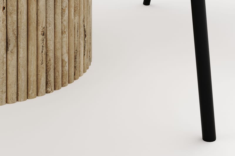 Uppveda Matbord Runt 120 cm med 4 Berit Stolar - Beige - Möbler - Matplats - Matgrupp & matbord med stolar