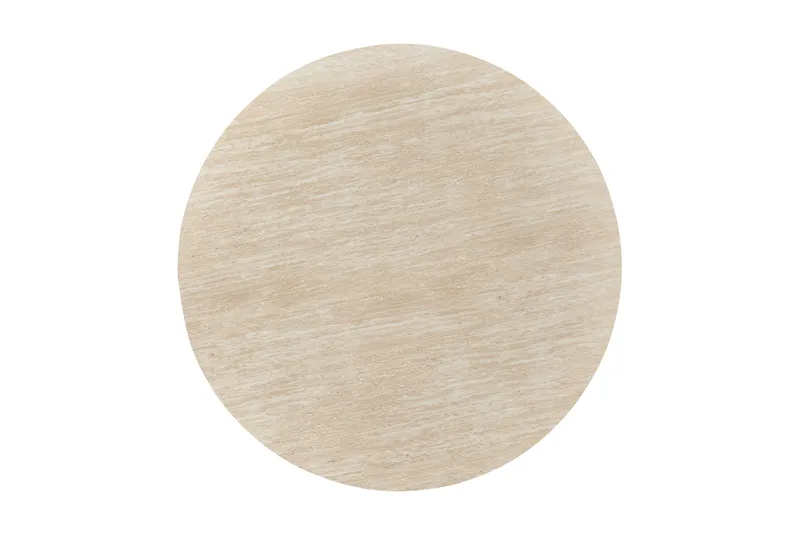 Uppveda Matbord Runt 120 cm Travertin utseende - Beige - Möbler - Matplats - Matbord & köksbord