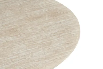 Uppveda Matbord Runt 120 cm Travertin utseende - Beige - Möbler - Matplats - Matbord & köksbord