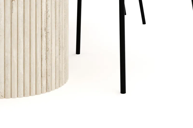 Uppveda Matgrupp 180 cm Oval med 4 Gemmiano Matstolar - Travetin - Möbler - Matplats - Matgrupp & matbord med stolar