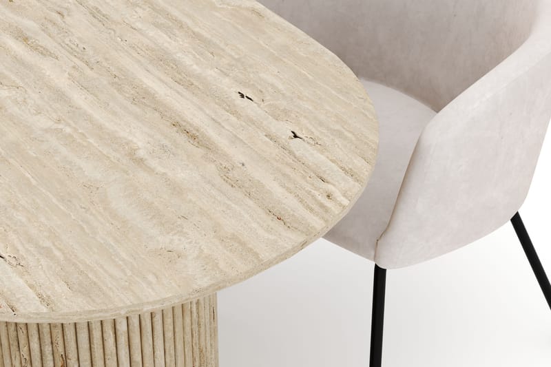 Uppveda Ovalt Matbord 180x90 cm med 4 Berit Stolar - Beige - Möbler - Matplats - Matgrupp & matbord med stolar