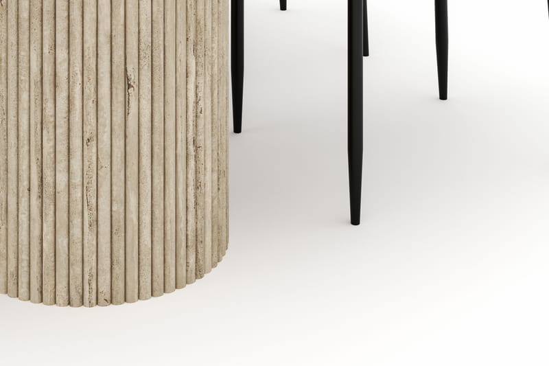 Uppveda Ovalt Matbord 180x90 cm med 4 Sawako Stolar - Beige - Möbler - Matplats - Matgrupp & matbord med stolar