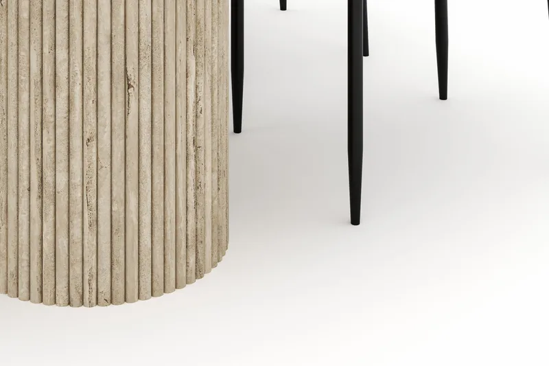 Uppveda Ovalt Matbord 180x90 cm med 4 Sawako Stolar - Beige - Möbler - Matplats - Matgrupp & matbord med stolar