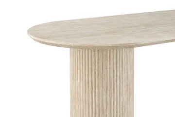 Uppveda Ovalt Matbord 180x90 cm Travertin Utseende - Beige - Möbler - Matplats - Matbord & köksbord