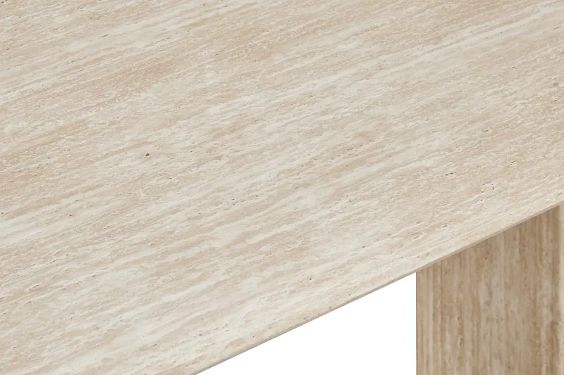 Uppveda Ovalt Matbord 180x90 cm Travertin Utseende - Beige - Möbler - Matplats - Matbord & köksbord