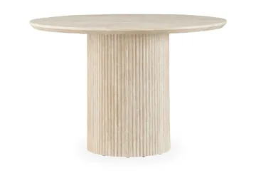 Uppveda Runt Matbord 120 cm med Travertinutseende - Beige - Möbler - Matplats - Matbord & köksbord