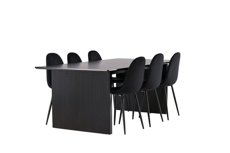 Vail Matbord 200 cm med 6 Polar Köksstol - Möbler - Matplats - Matgrupp & matbord med stolar