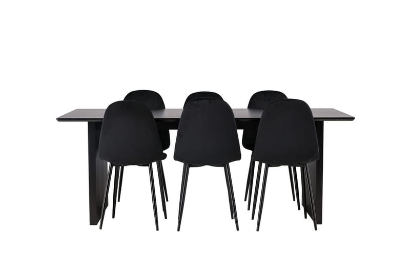 Vail Matbord 200 cm med 6 Polar Köksstol - Möbler - Matplats - Matgrupp & matbord med stolar