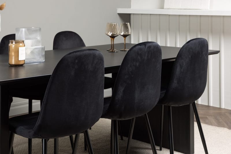 Vail Matbord 200 cm med 6 Polar Köksstol - Möbler - Matplats - Matgrupp & matbord med stolar