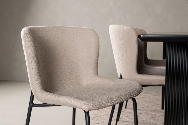 Vail Matgrupp 200 cm Rektangulär med 6 Modesto stolar - Beige - Möbler - Matplats - Matgrupp & matbord med stolar