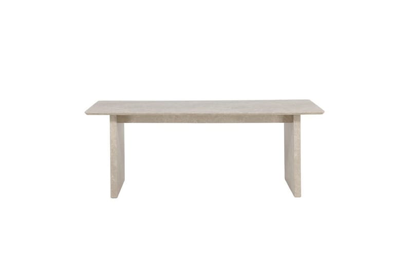 Vail Stort Rektangulärt Matbord 200 cm med Trä- och Ekutseende, Beige