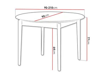Valden Litet Utdragbart Runt Matbord 90–210 cm i Trä med Ekutseende - Brun - Möbler - Matplats - Matbord & köksbord