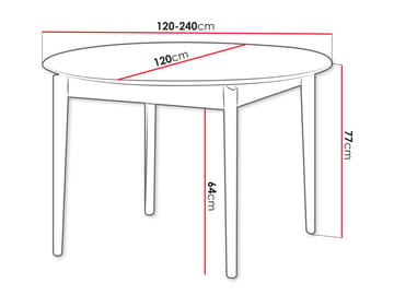 Valden Matbord 120x77 cm - Ljus ek - Möbler - Matplats - Matbord & köksbord