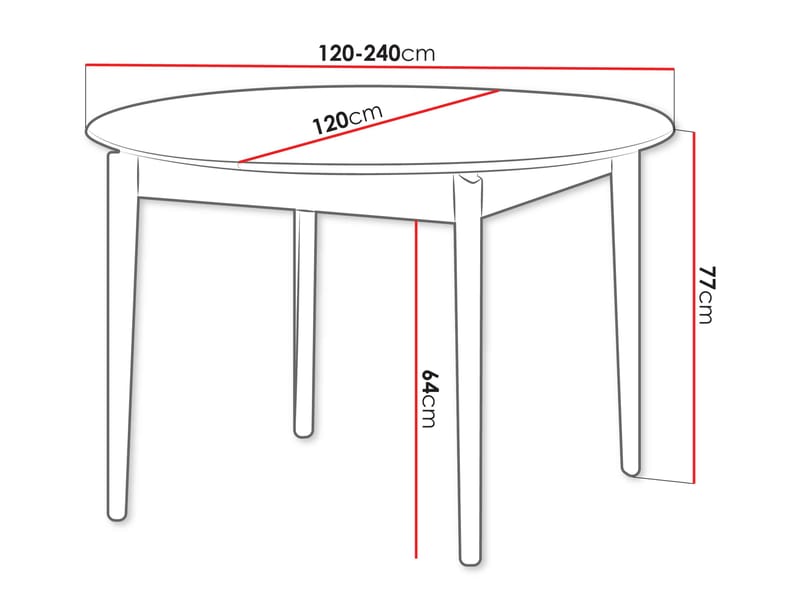 Valden Matbord 120x77 cm - Mörk ek - Möbler - Matplats - Matbord & köksbord