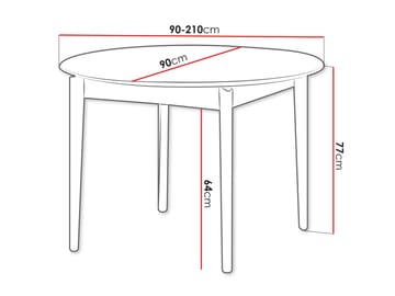 Valden Matbord 90x77 cm - Ljus ek - Möbler - Matplats - Matbord & köksbord