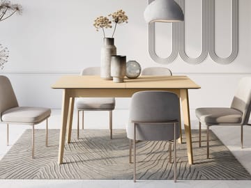 Valden Utdragbart Rektangulärt Matbord 145 cm med Ljus Ek-utseende - Brun - Möbler - Matplats - Matbord & köksbord