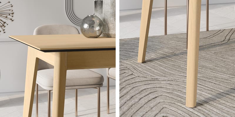 Valden Utdragbart Rektangulärt Matbord 145 cm med Ljus Ek-utseende - Brun - Möbler - Matplats - Matbord & köksbord