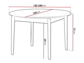 Valden Utdragbart Runt Matbord 120–240 cm i Trä med Ekutseende - Brun - Möbler - Matplats - Matbord & köksbord