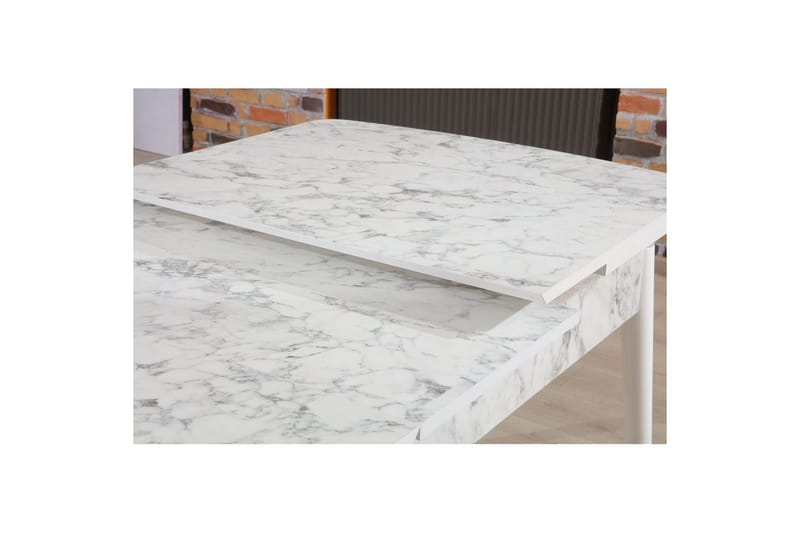 Valric Matbord 132 cm Rektangulär - Vit/Grå - Möbler - Matplats - Matbord & köksbord