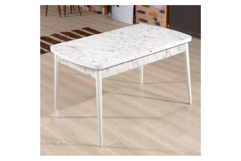 Valric Matbord 132 cm Rektangulär, Vit/Grå