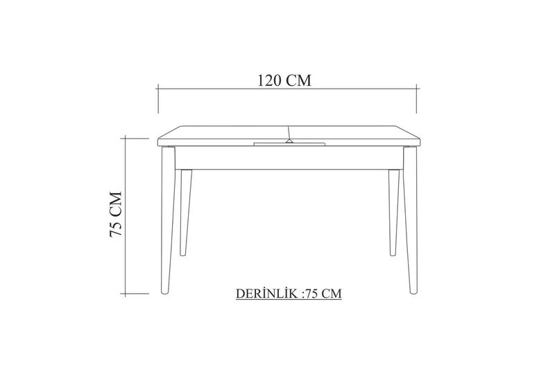 Valsot Matbord 110 cm - Ek - Möbler - Matplats - Matbord & köksbord