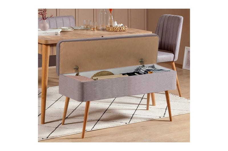 Valsot Matgrupp 129 cm Rektangulär - Natur/Grå - Möbler - Matplats - Matgrupp & matbord med stolar