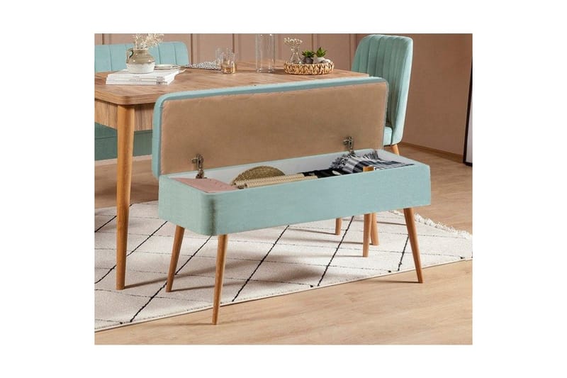 Valsot Matgrupp 129 cm Rektangulär - Natur/Grön - Möbler - Matplats - Matgrupp & matbord med stolar