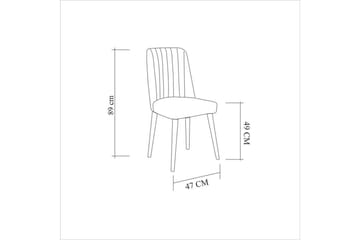 Valsot Matgrupp 130 cm Rektangulär - Natur - Möbler - Matplats - Matgrupp & matbord med stolar
