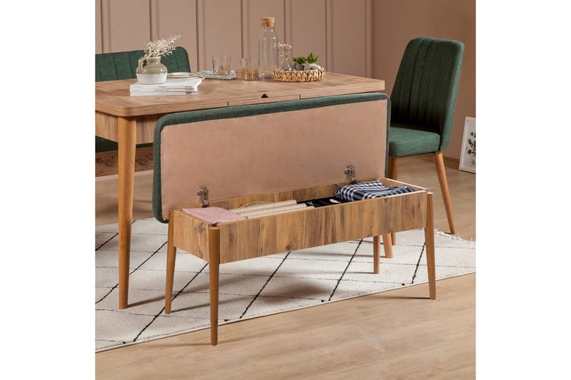 Valsot Matgrupp 130 cm Rektangulär - Natur - Möbler - Matplats - Matgrupp & matbord med stolar