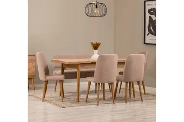 Valsot Matgrupp Rektangulär - Beige - Möbler - Matplats - Matgrupp & matbord med stolar
