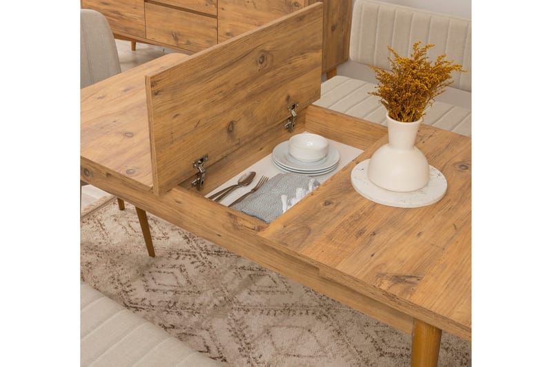 Valsot Matgrupp Rektangulär - Beige - Möbler - Matplats - Matgrupp & matbord med stolar