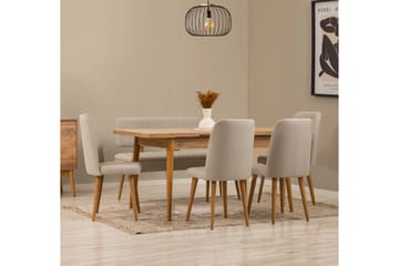 Valsot Matgrupp Rektangulär - Beige - Möbler - Matplats - Matgrupp & matbord med stolar