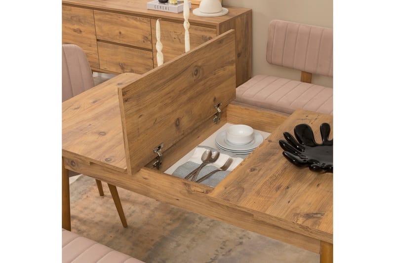 Valsot Matgrupp Rektangulär - Beige - Möbler - Matplats - Matgrupp & matbord med stolar