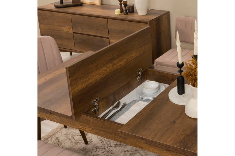 Valsot Matgrupp Rektangulär - Beige - Möbler - Matplats - Matgrupp & matbord med stolar