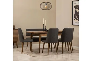 Valsot Matgrupp Rektangulär - Mörkgrå - Möbler - Matplats - Matgrupp & matbord med stolar