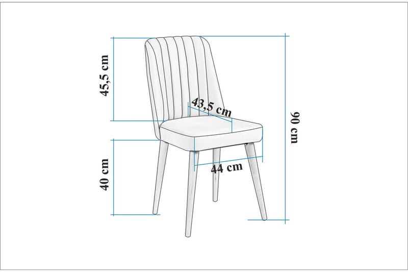 Valsot Matgrupp Rektangulär - Mörkgrå - Möbler - Matplats - Matgrupp & matbord med stolar