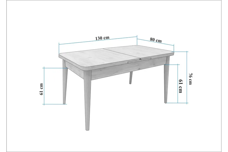 Valsot Matgrupp Rektangulär - Mörkgrå - Möbler - Matplats - Matgrupp & matbord med stolar