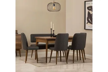 Valsot Matgrupp Rektangulär - Mörkgrå - Möbler - Matplats - Matgrupp & matbord med stolar