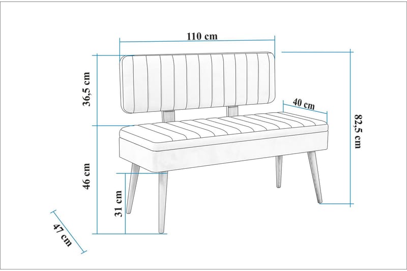 Valsot Matgrupp Rektangulär - Mörkgrå - Möbler - Matplats - Matgrupp & matbord med stolar