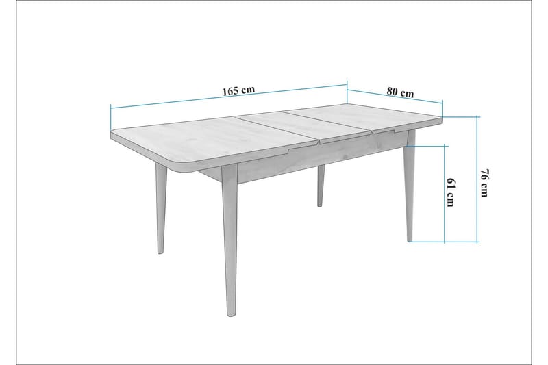 Valsot Matgrupp Rektangulär - Mörkgrå - Möbler - Matplats - Matgrupp & matbord med stolar