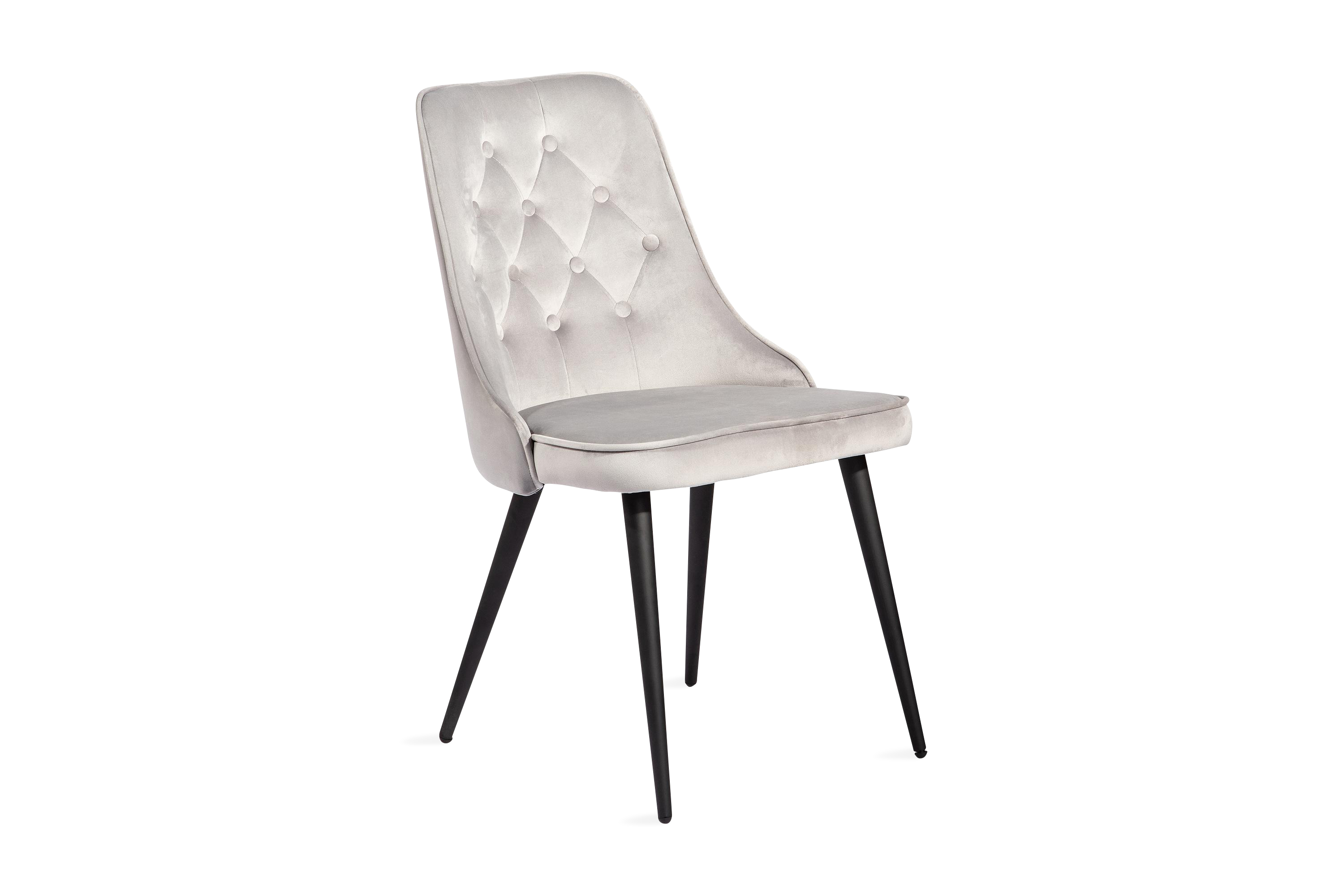 velvet deluxe sammetstol - svart/grå