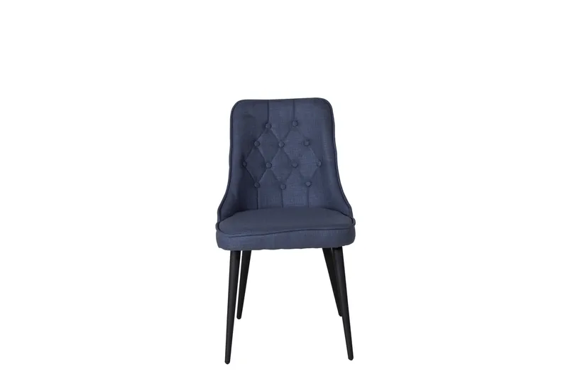 Velvet Deluxe Stol, Blå/Svart/Sammet