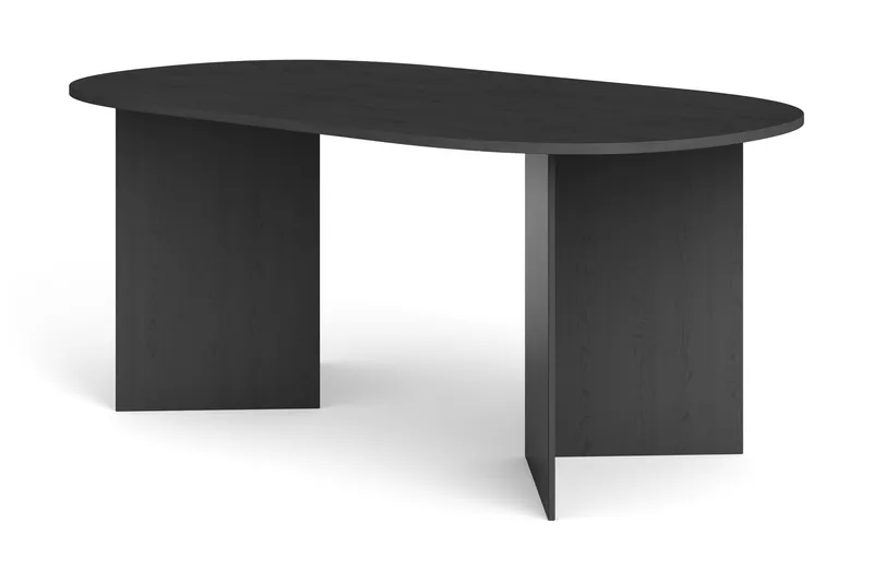 Vera Matbord Oval 180x100 cm Fanér, Svartlaserad ek