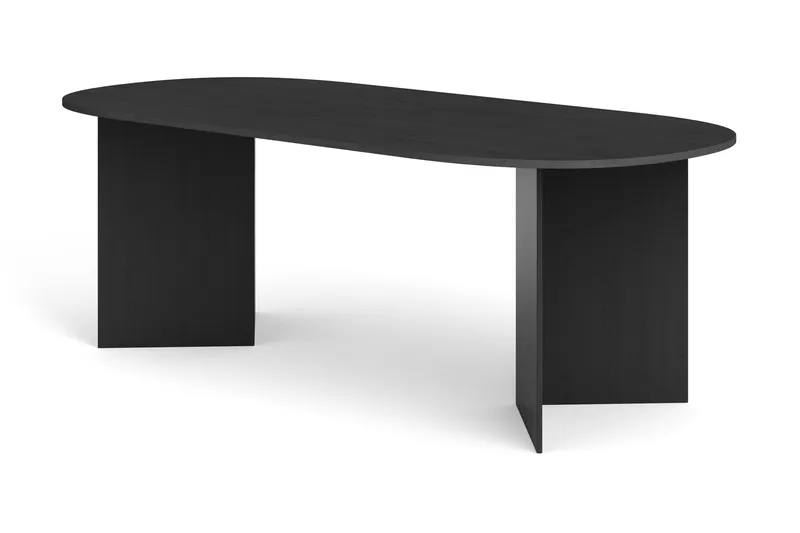 Vera Matbord Oval 220x100 cm Fanér, Svart
