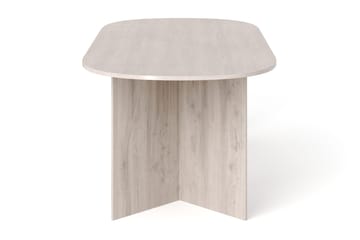 Vera Matbord Oval 220x100 cm Fanér - Vitlaserad ek - Möbler - Matplats - Matbord & köksbord