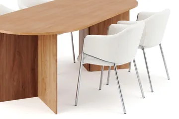 Vera Matgrupp oval 180 cm med 6 Filip Matstolar - Ek - Möbler - Matplats - Matgrupp & matbord med stolar