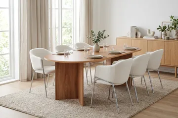 Vera Matgrupp oval 180 cm med 6 Filip Matstolar - Ek - Möbler - Matplats - Matgrupp & matbord med stolar