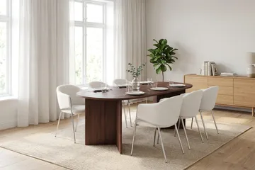 Vera Matgrupp oval 180 cm med 6 Filip Matstolar - Valnöt - Möbler - Matplats - Matgrupp & matbord med stolar
