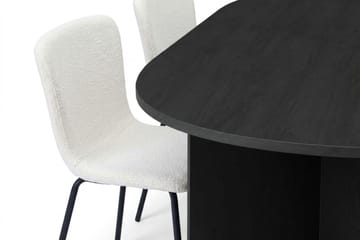 Vera Matgrupp rektangulärt 180 cm Svart med 6 Katy Matstolar - Svartlaserad ek - Möbler - Matplats - Matgrupp & matbord med stolar